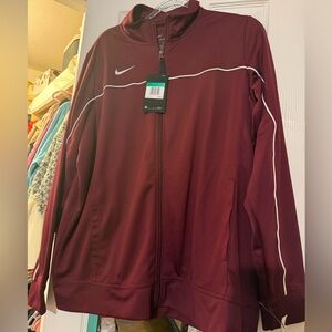 Nike Burgundy Jacket with White Trim